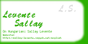 levente sallay business card